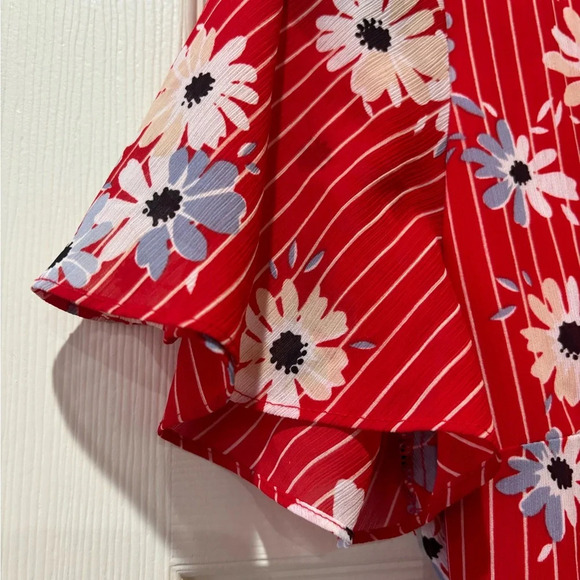 Madewell Button Wrap Floral Mini Dress - Picture 5 of 7